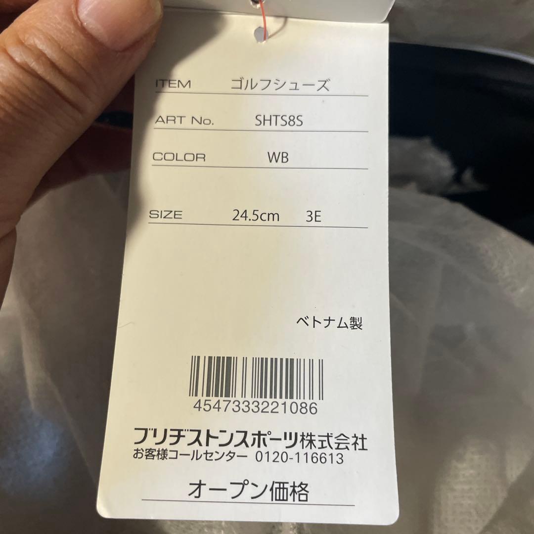 新品 TOURSTAGE ゴルフシューズ ホワイト/ブラック/ブルー