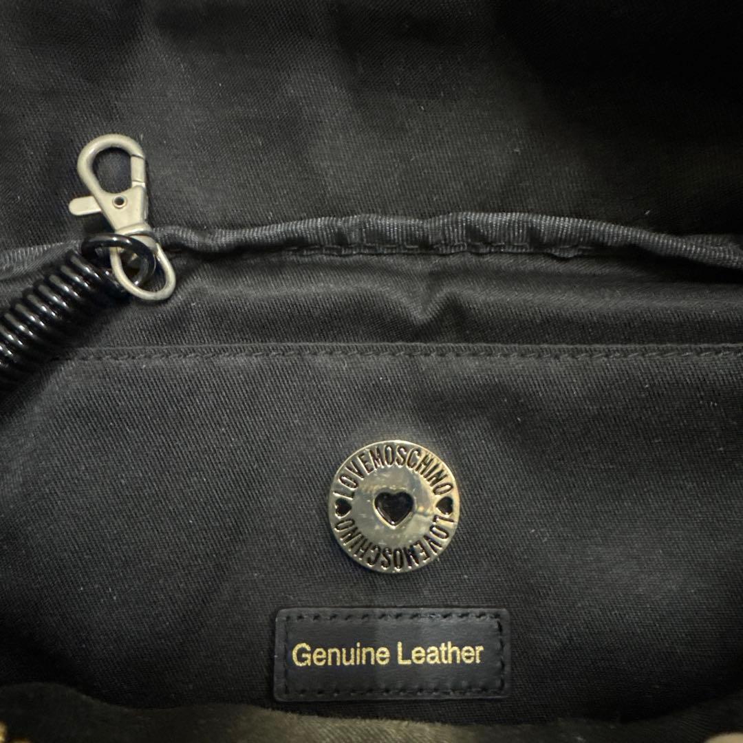 LOVE MOSCHINO ボディバッグ 黒GENUINE LEATHER