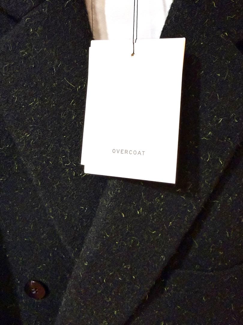 新品OVERCOATダブルジャケット 定価12万タグ予備ボタン付 オーバーコート