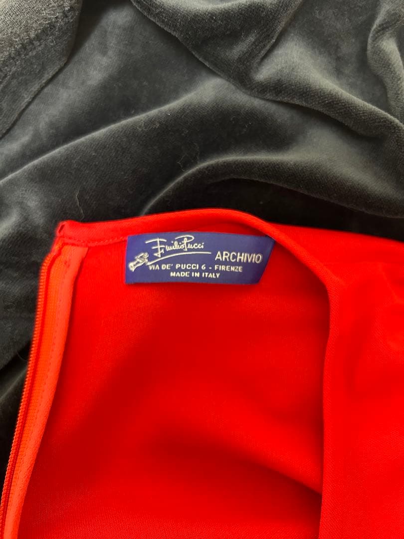 EMILIO PUCCI レッド 半袖ワンピース サイズ36