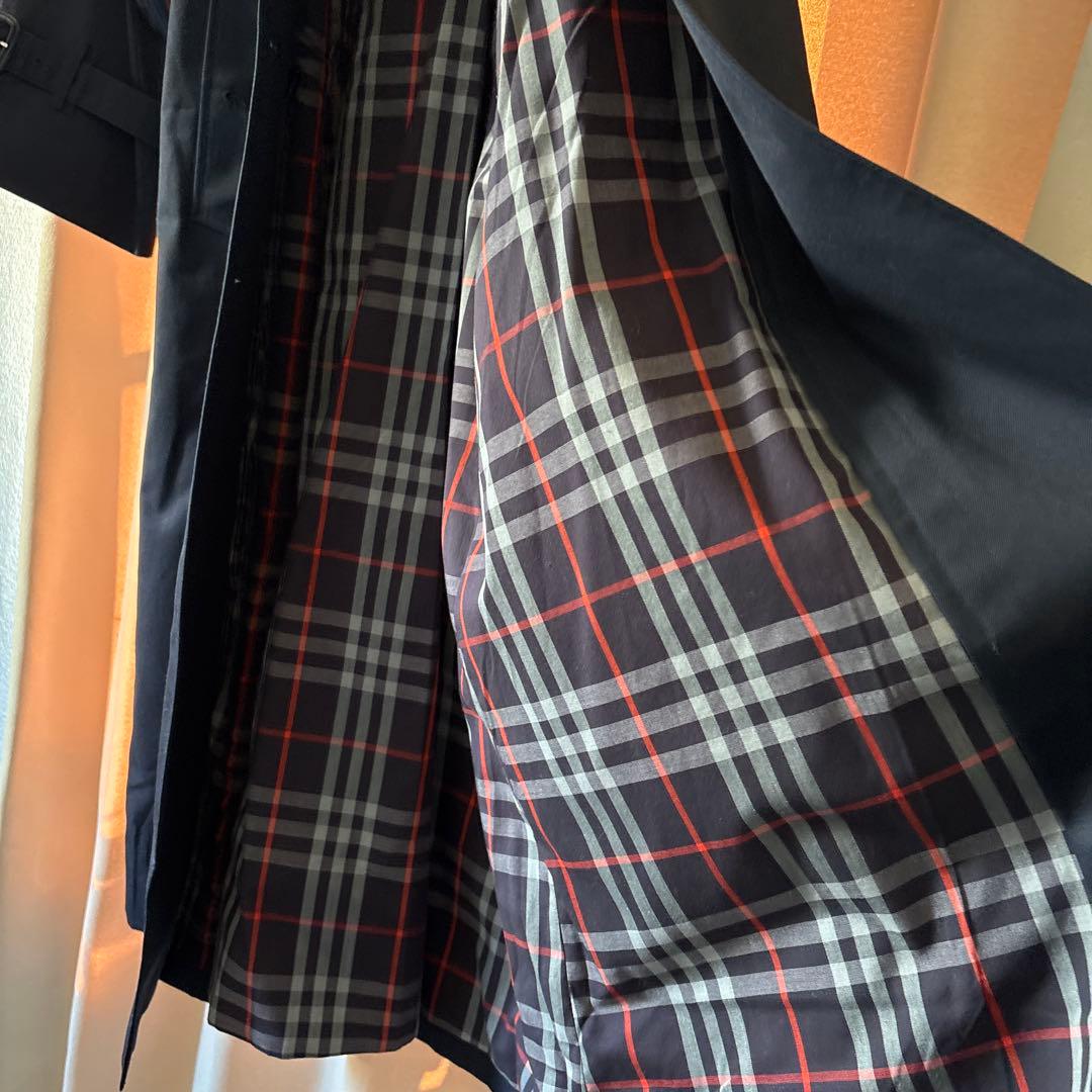 Burberry ロングコートネイビー