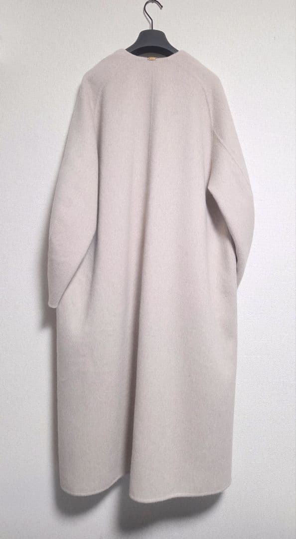 25AW ウールアンゴラ ノーカラーコート