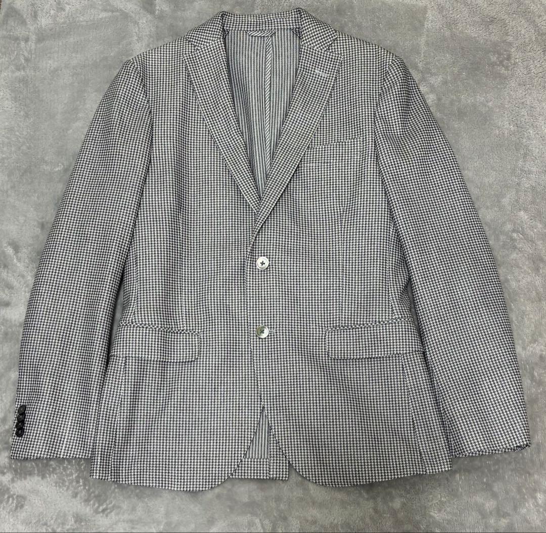 極美品☆ 23区 千鳥柄ロングジャケット 48 背抜き　卒業　卒園　入学　入園
