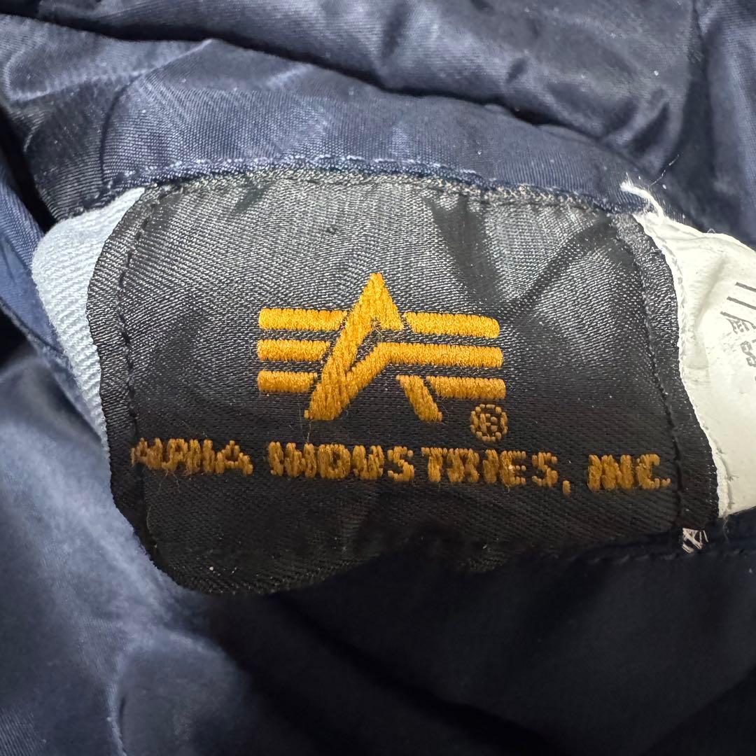 00s ALPHA INDUSTRIES ネイビー MA-1 NASA M 紺色