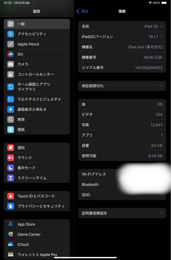 iPad mini6 64GB ピンク WiFiモデル