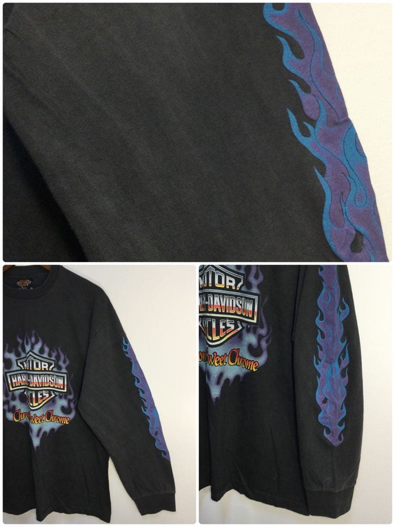 長袖ブラックtシャツ By HARLEY-DAVIDSON