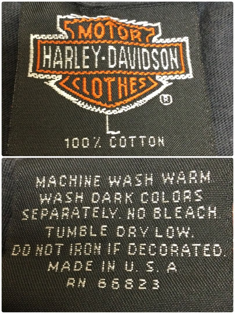 長袖ブラックtシャツ By HARLEY-DAVIDSON