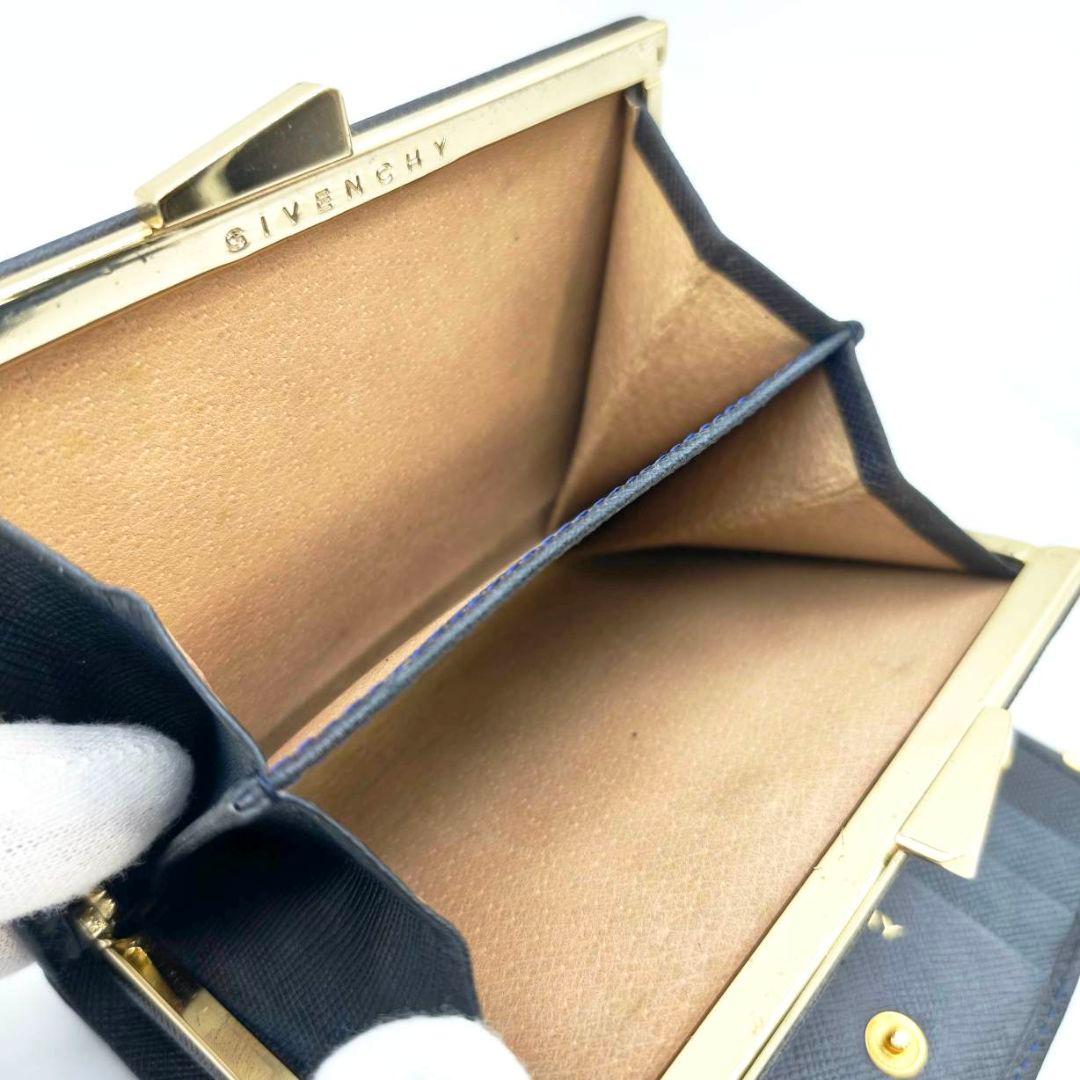 極美品 ジバンシー がま口 二つ折り財布 コンパクト ウォレット ミニ