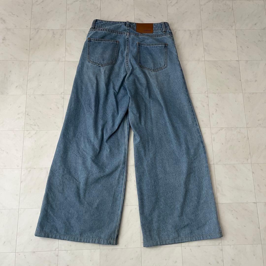 美品♡COHINA コヒナ フレアワイドデニム パンツ ジーンズ レギュラー M