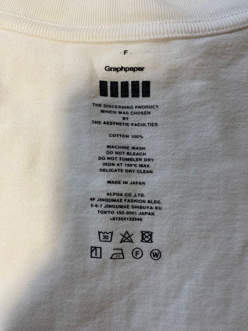 Graphpaper ホワイト ロングTシャツ