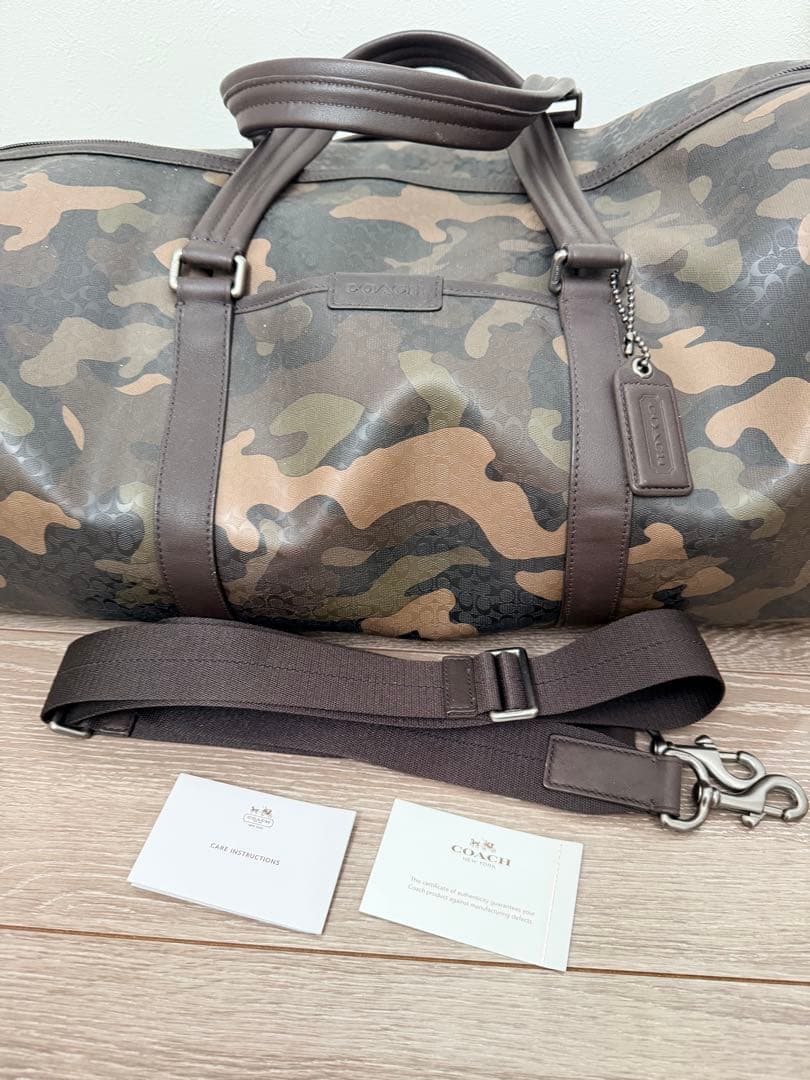【超美品】COACH 迷彩ボストンバック