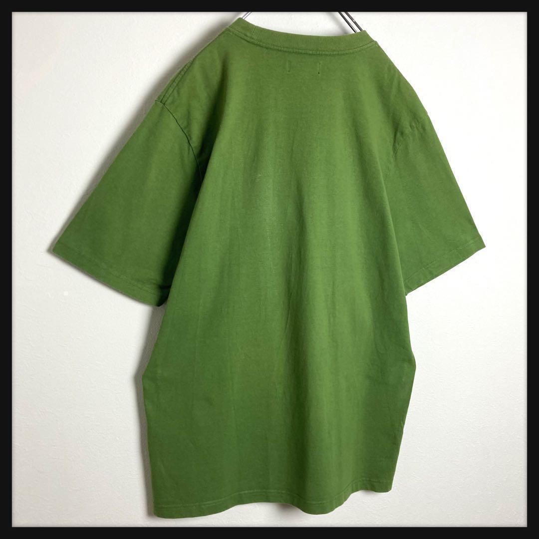 【定番デザイン】ステューシー ワンポイント刺繍ロゴTシャツ 人気カラー グリーン