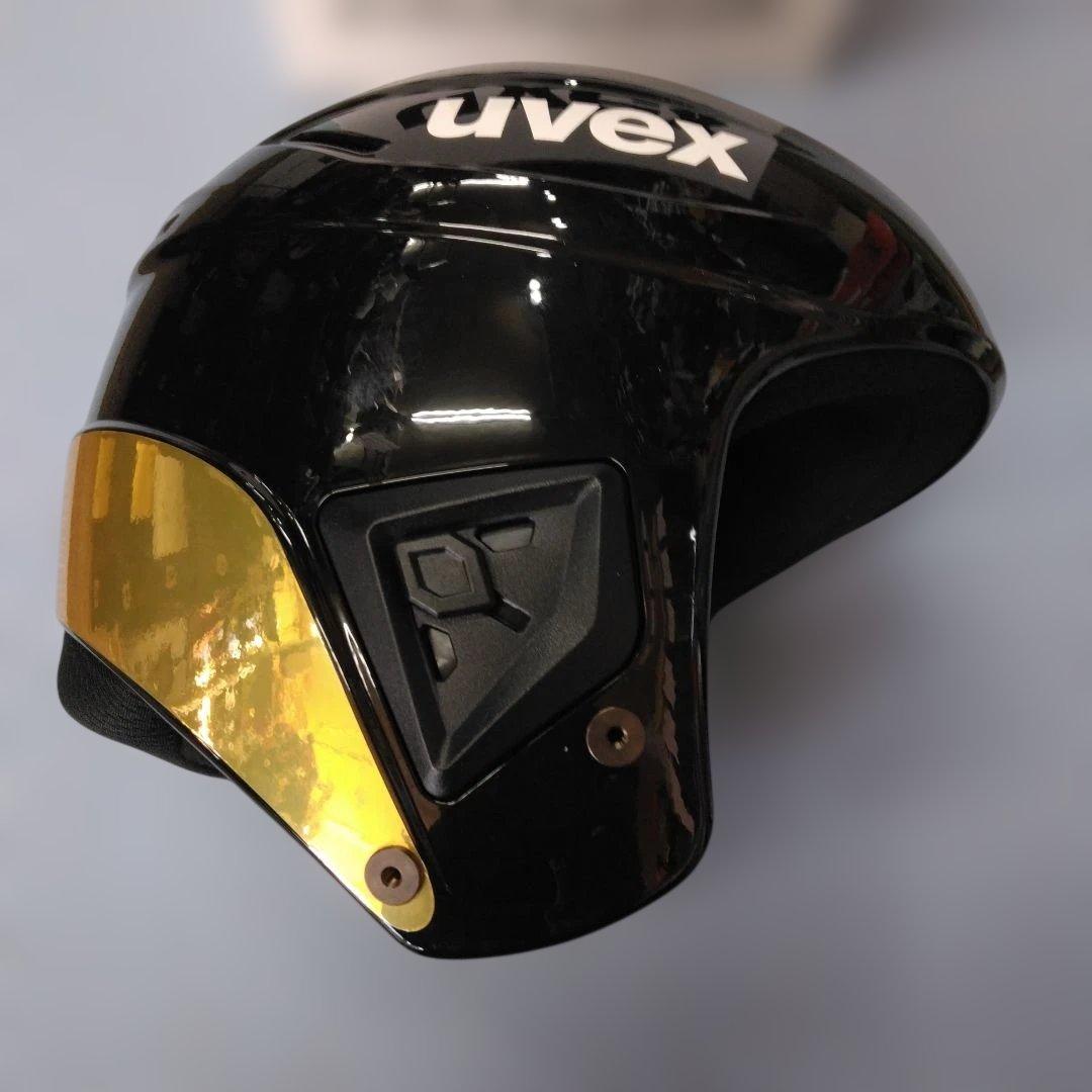 ヘルメット：UVEX race+chrome、56-57cm、未使用・新品