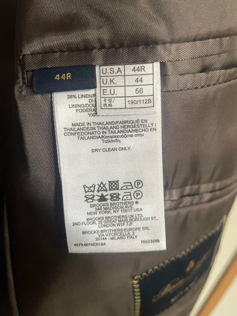 【極美品】Brooks Brothers ダブルジャケット MILANO 44R