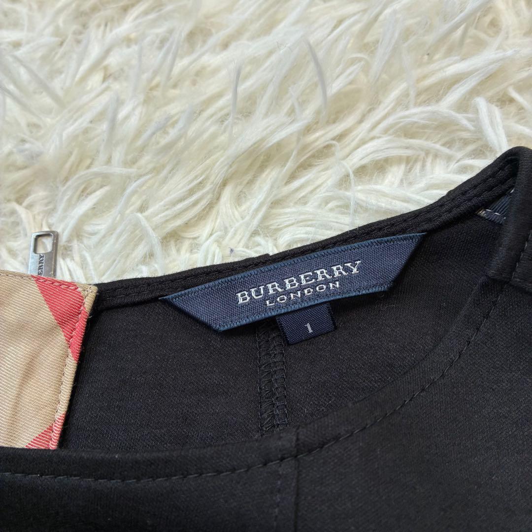 BURBERRYバーバリーロンドン　七分丈　ワンピース　ノバチェック　黒