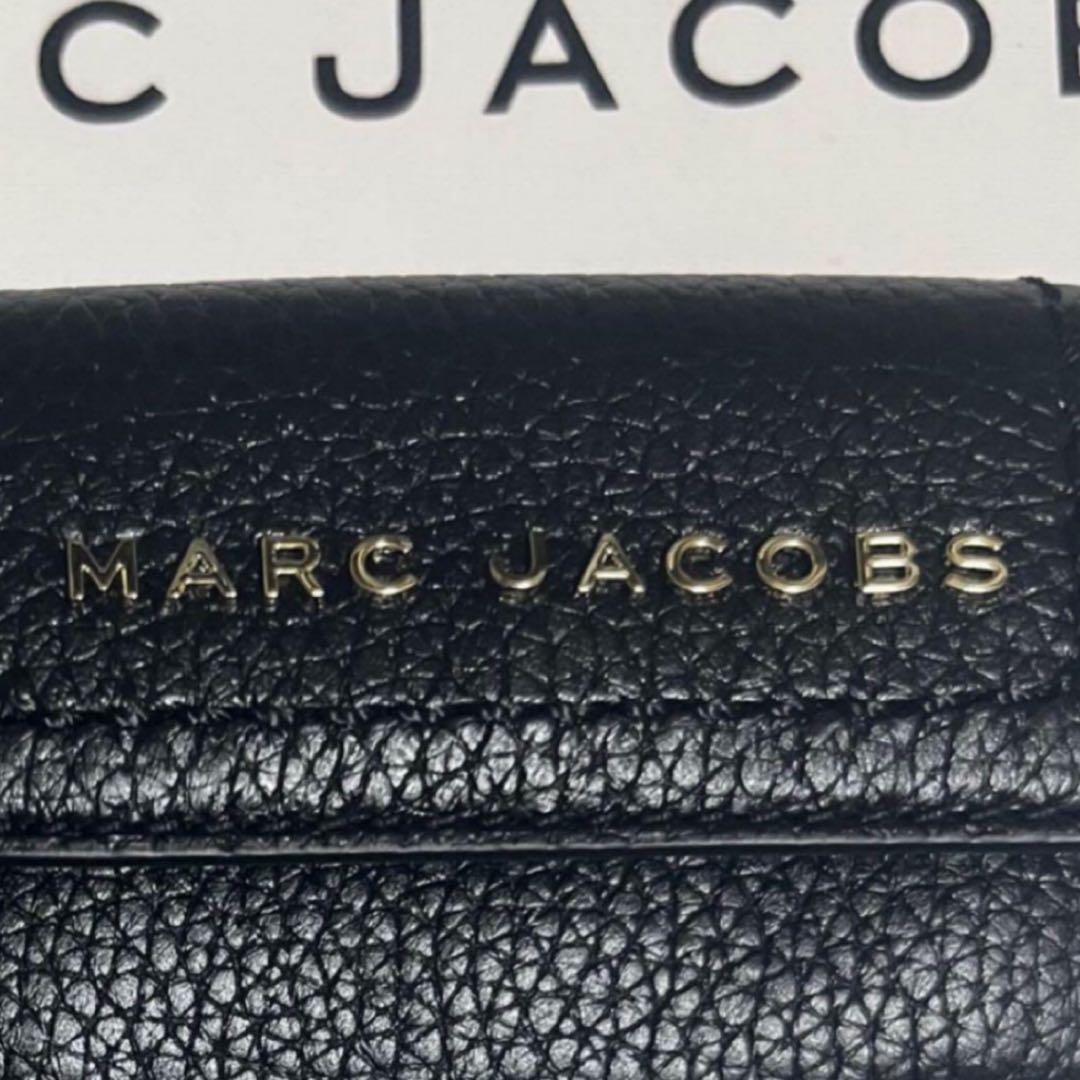 【新品未使用】MARC JACOBS ブラック レザー　三つ折り財布