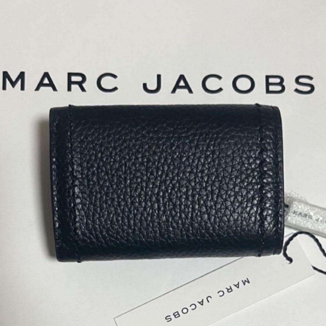 【新品未使用】MARC JACOBS ブラック レザー　三つ折り財布