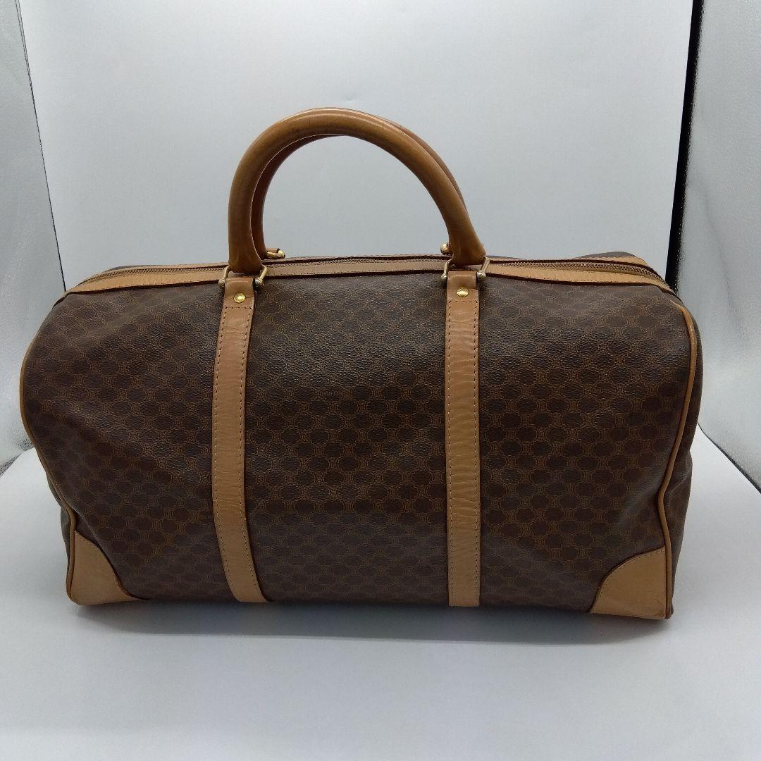 KM026 セリーヌ マカダム ボストンバッグ ゴールド金具 トリオンフ