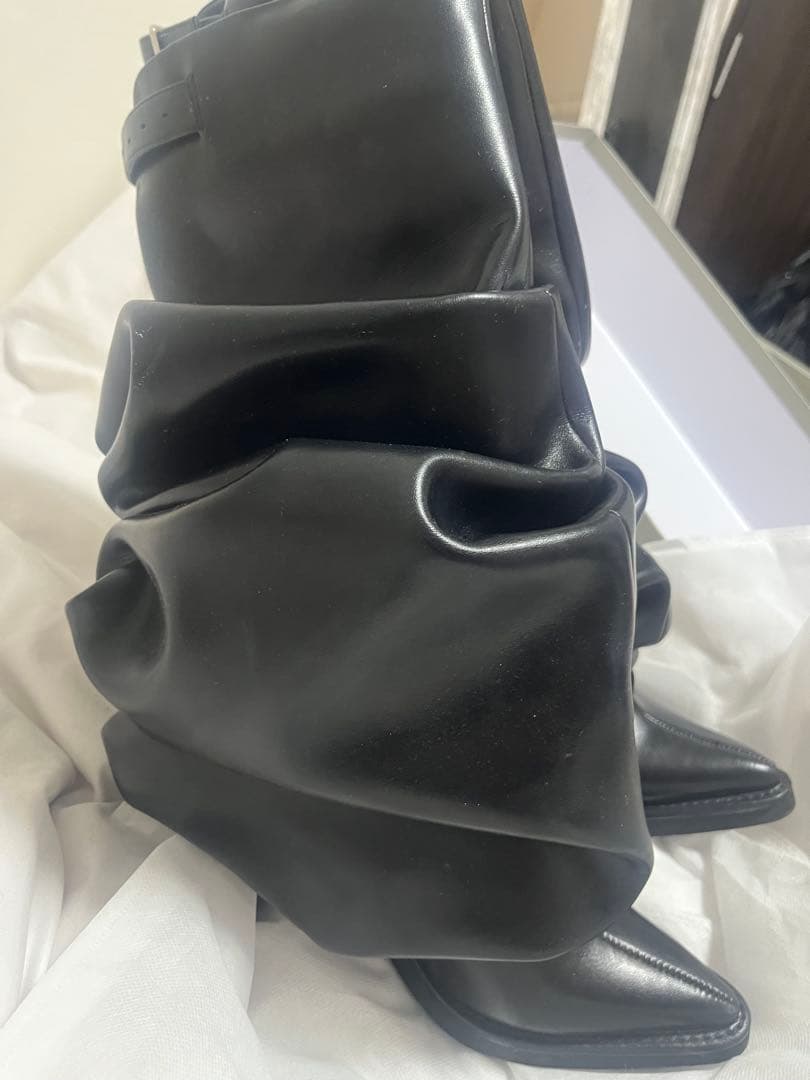 靴 poolde Melted Boots Black