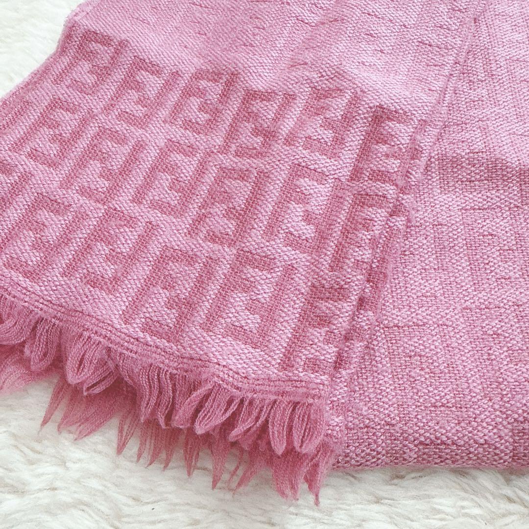 Fendi マフラー ストール ピンク ズッカ柄 ヴィンテージ