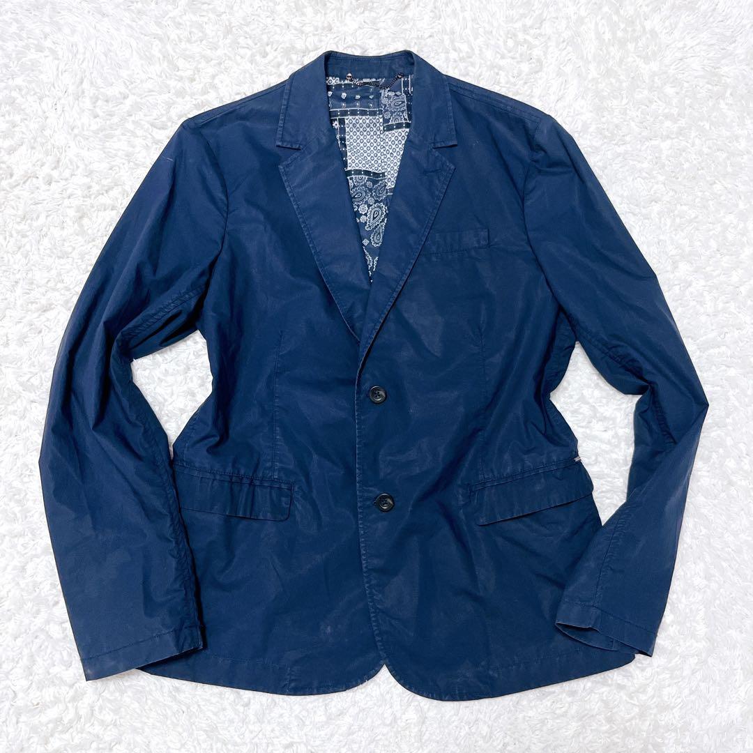 DIESEL ディーゼル ジャケット ペイズリー ネイビー 総柄 洗える 52