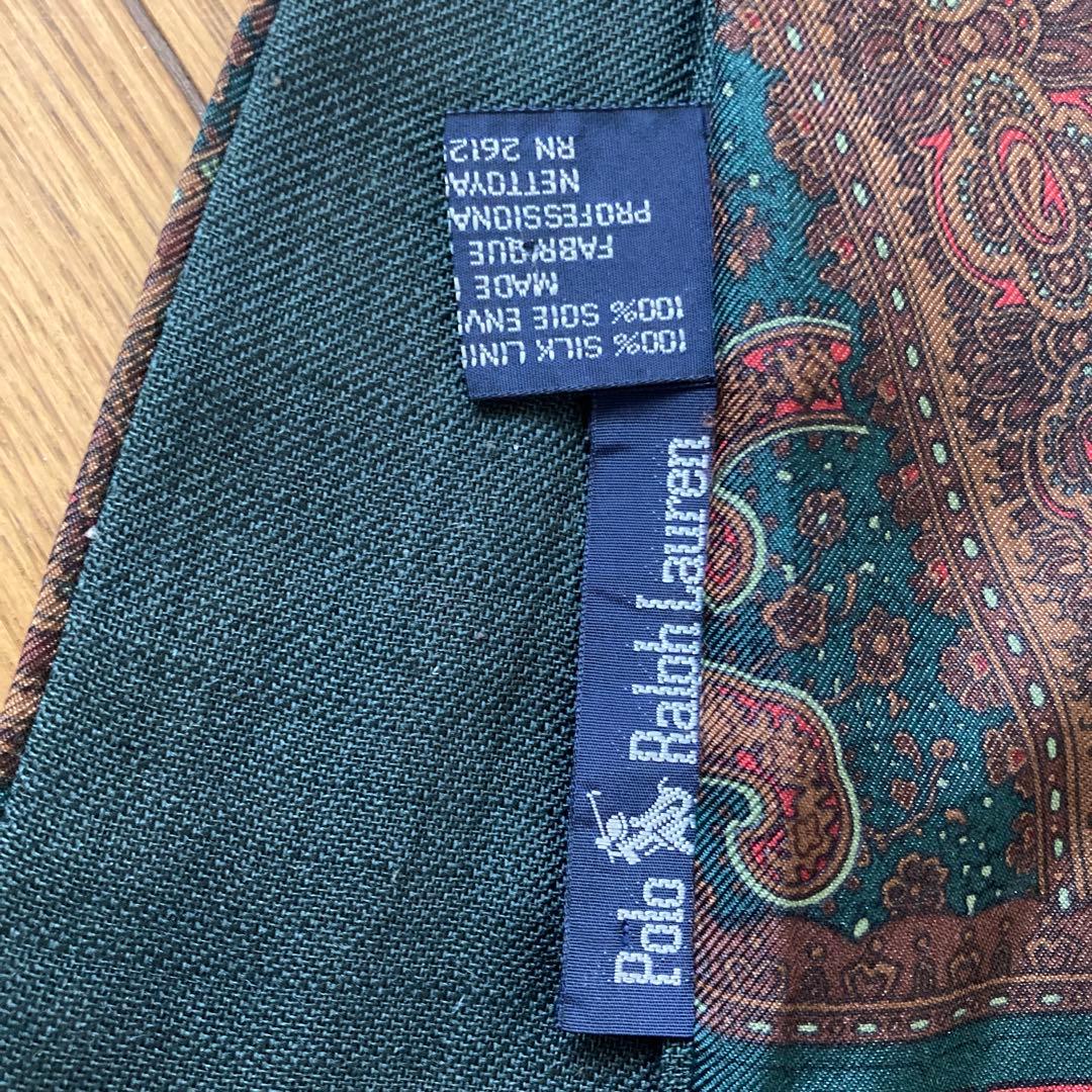 RALPH LAUREN シルク ペイズリー柄ストールヴィンテージ