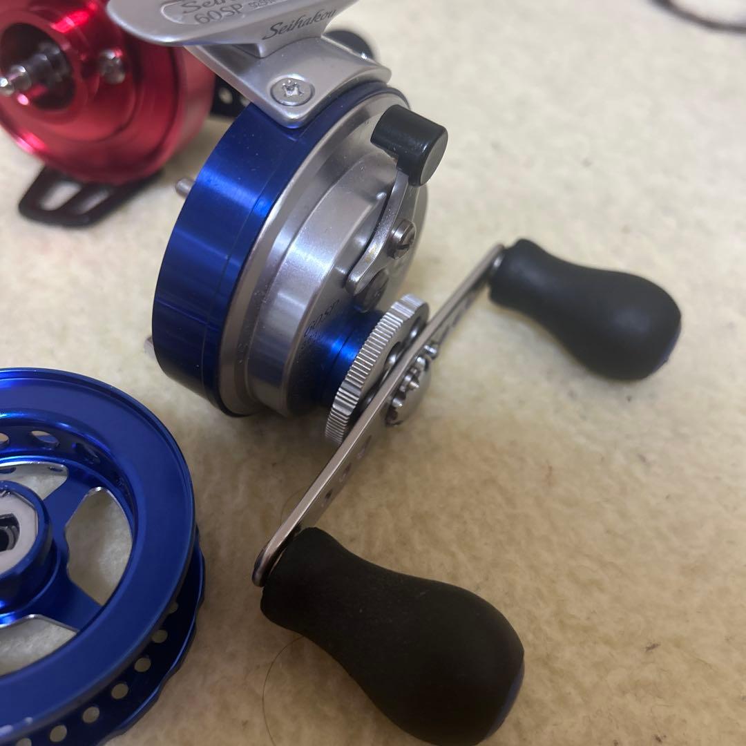 SHIMANO 60SP 両軸リール 赤/青　セイハコウ