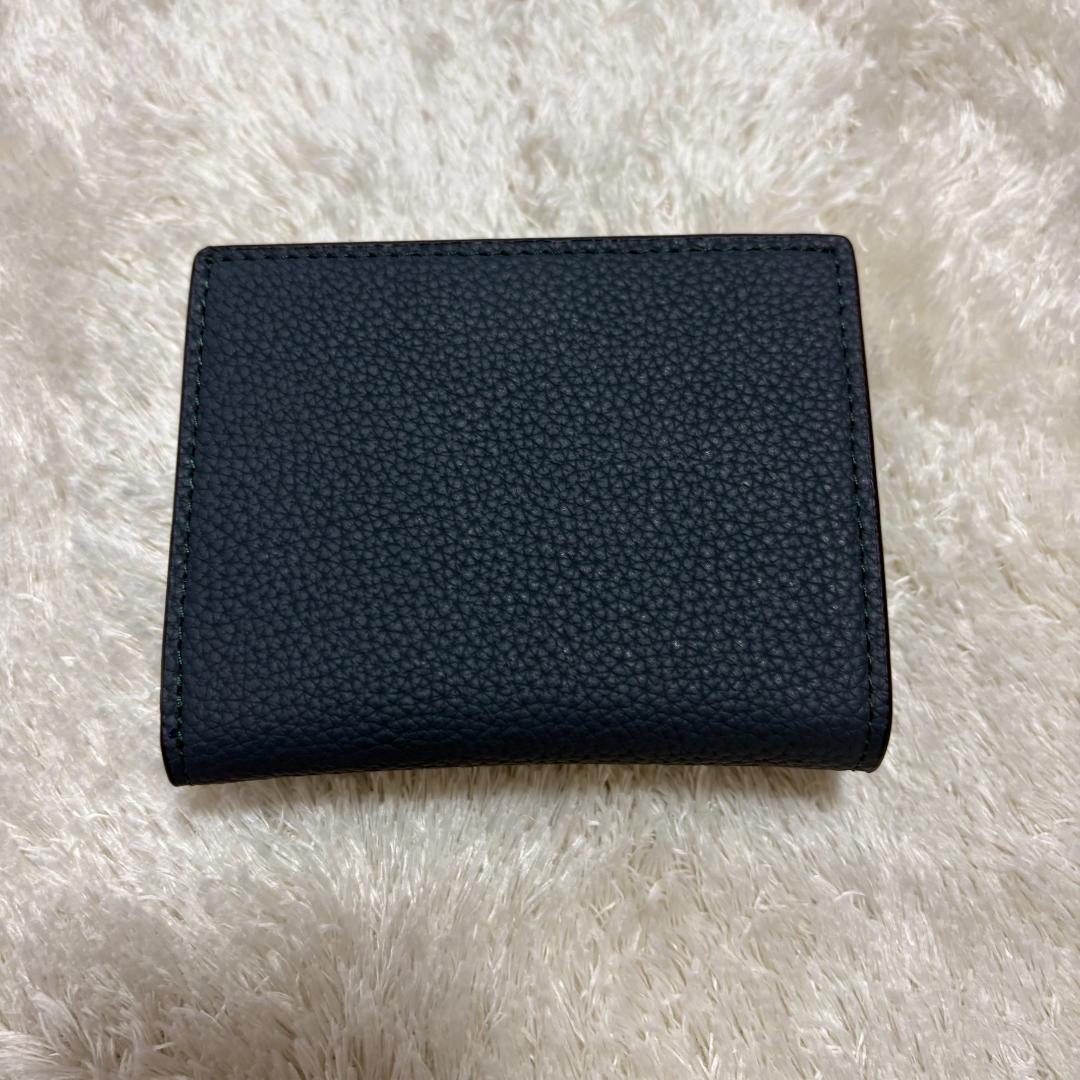 【極美品】COACH CF473 スモールモーガンウォレット　ブルーグリーン