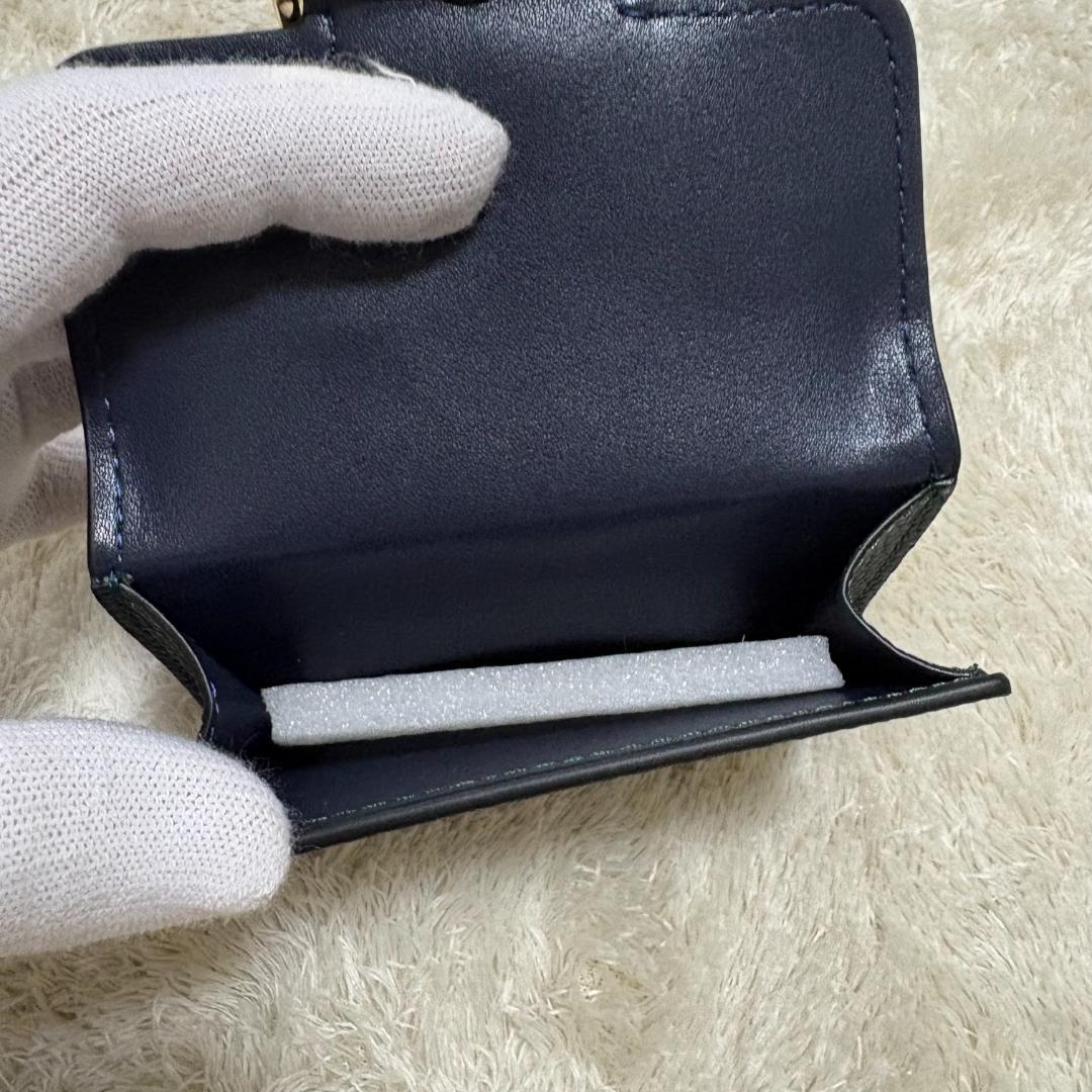 【極美品】COACH CF473 スモールモーガンウォレット　ブルーグリーン