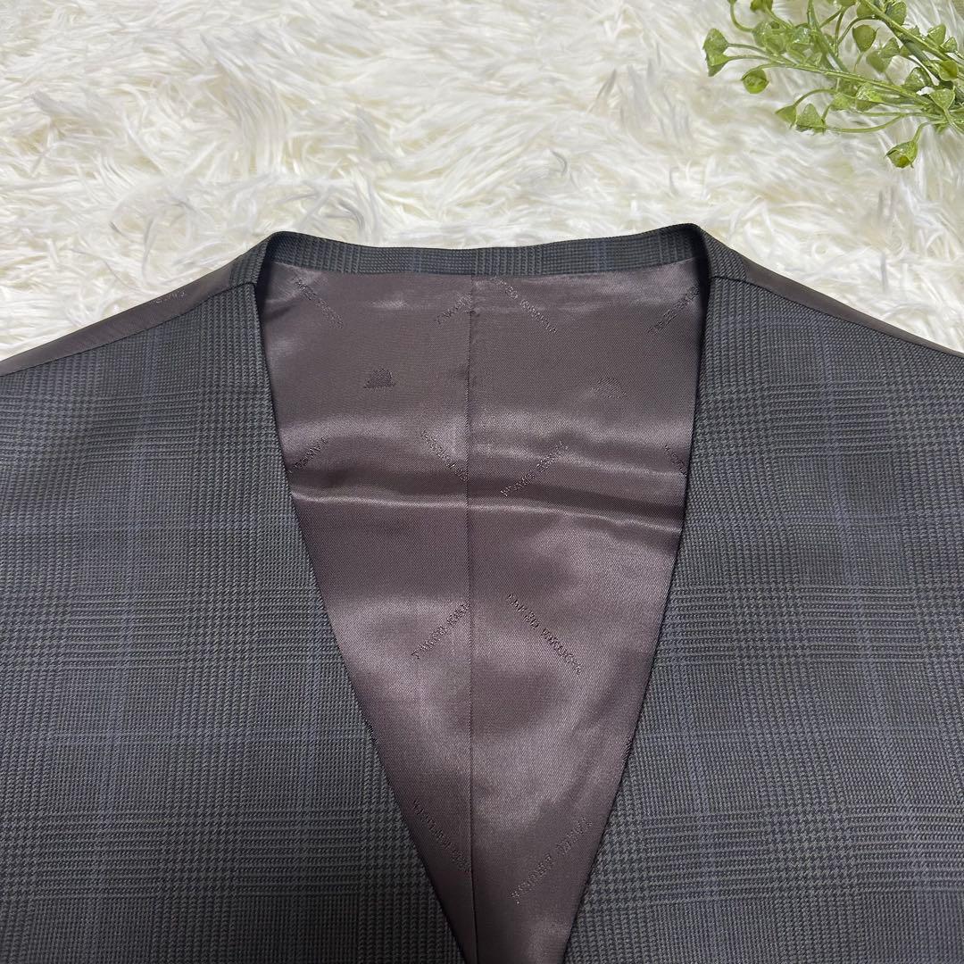 TAKEO KIKUCHI 高級スーツベスト ジレ チェック柄 上品 フォーマル