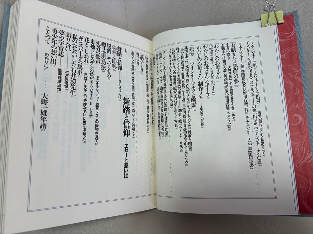 稀覯本「御殿、空を飛ぶ。大野一雄舞踏のことば」思潮社　限定980部