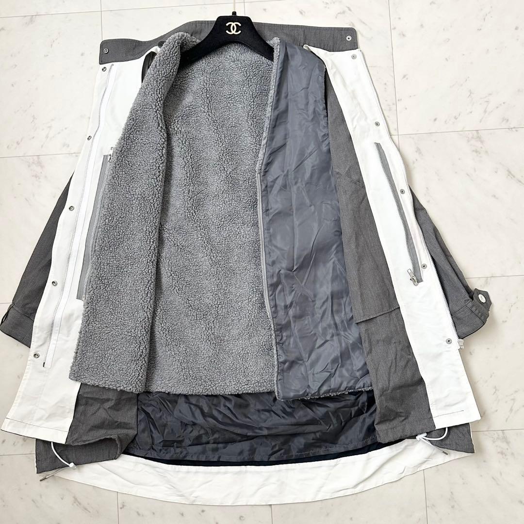 人気❤️ MARECHAL TERRE ボアライナー付き モッズコート　グレー