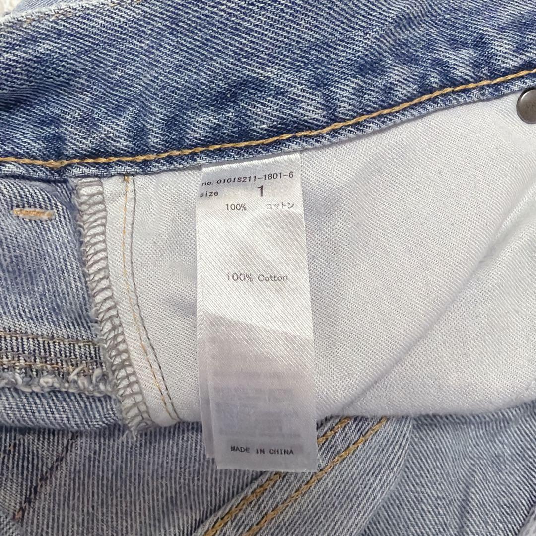 【美品】moussy CROSS WAIST WIDE ストレート サイズ1