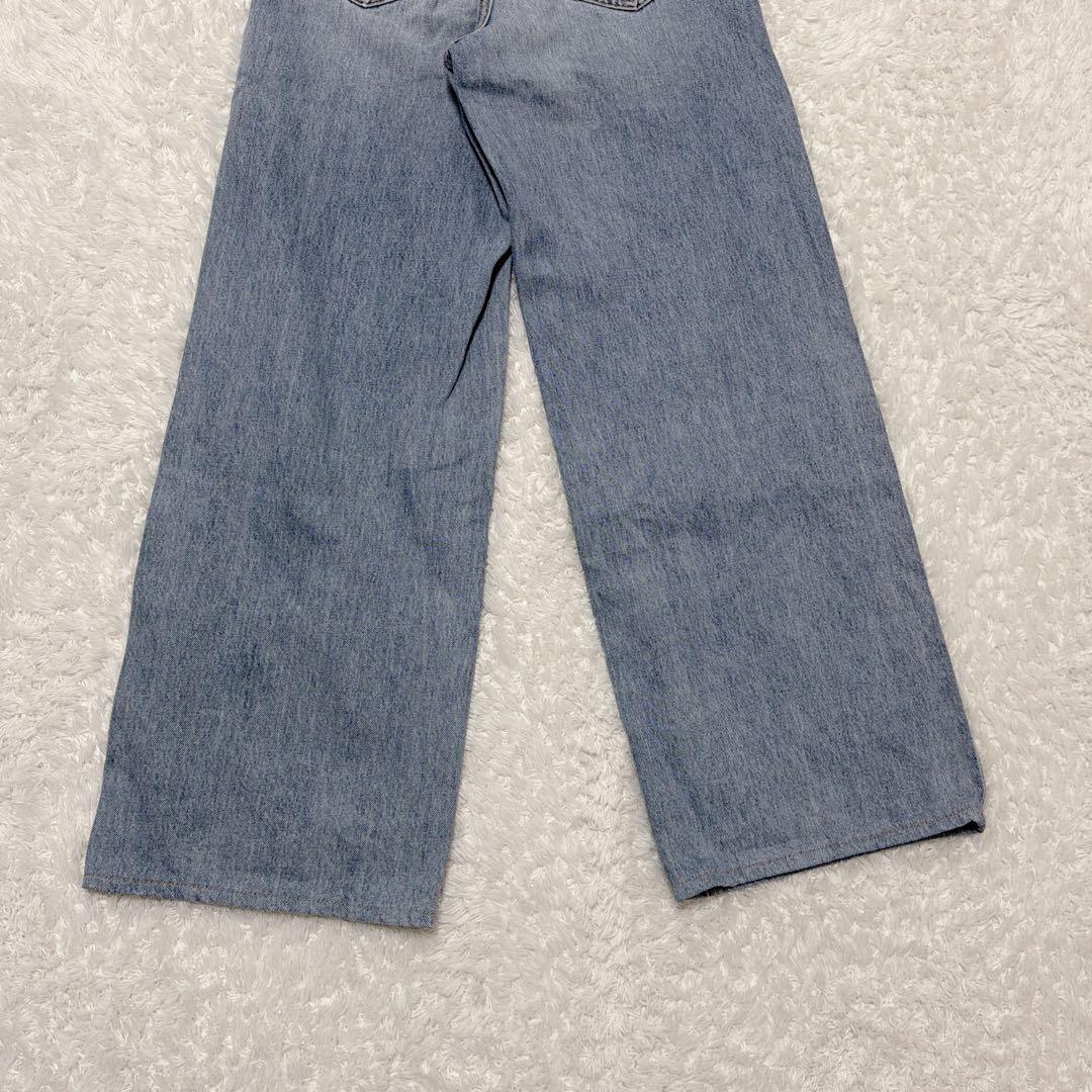 【美品】moussy CROSS WAIST WIDE ストレート サイズ1