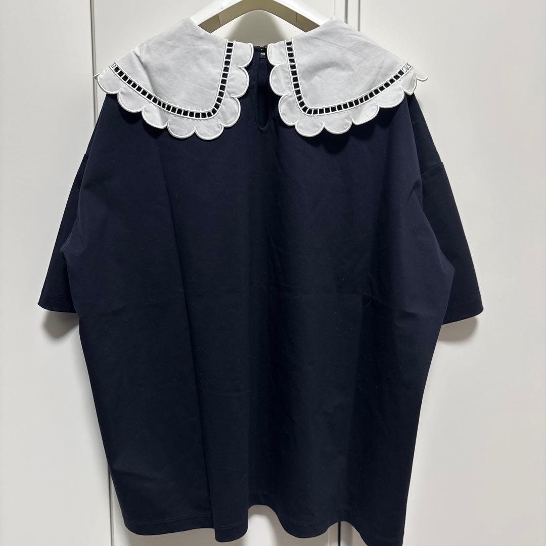 yori スカラップ襟Tシャツ