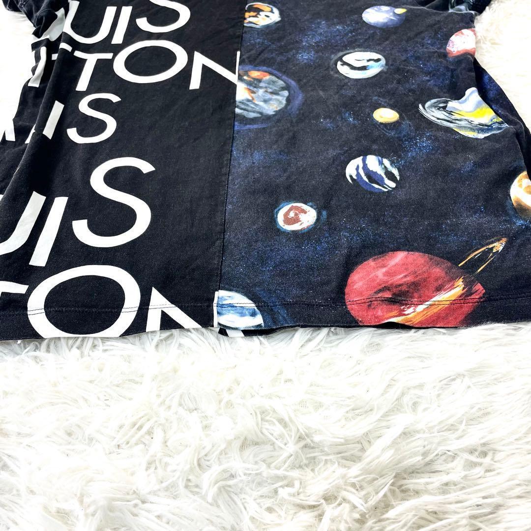 ルイヴィトン　Tシャツ　バイカラーギャラクシープリント クルーネック　トップス