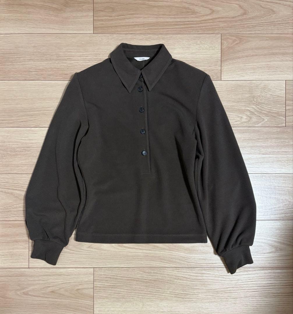 トップス CLANE POWER SHOULDER POLO TOPS 1
