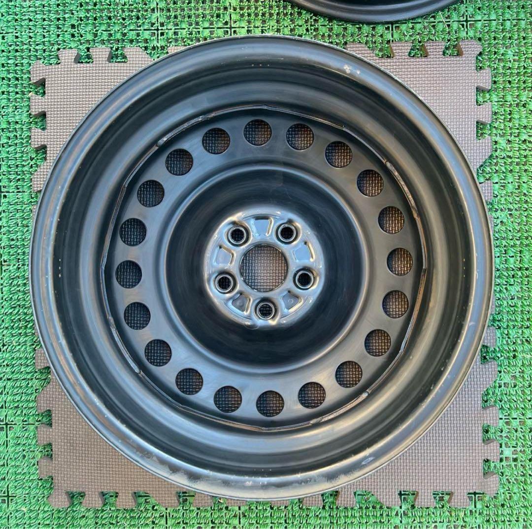 トヨタ 120系ラクティス 16インチ純正ホイール マットブラック塗装 2本②