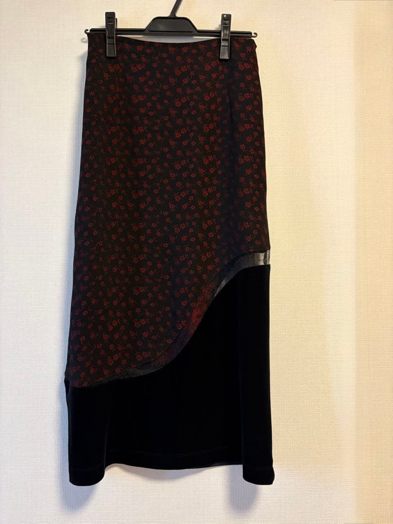 スカート Cupro Triacetate Floral Jacquard Skirt
