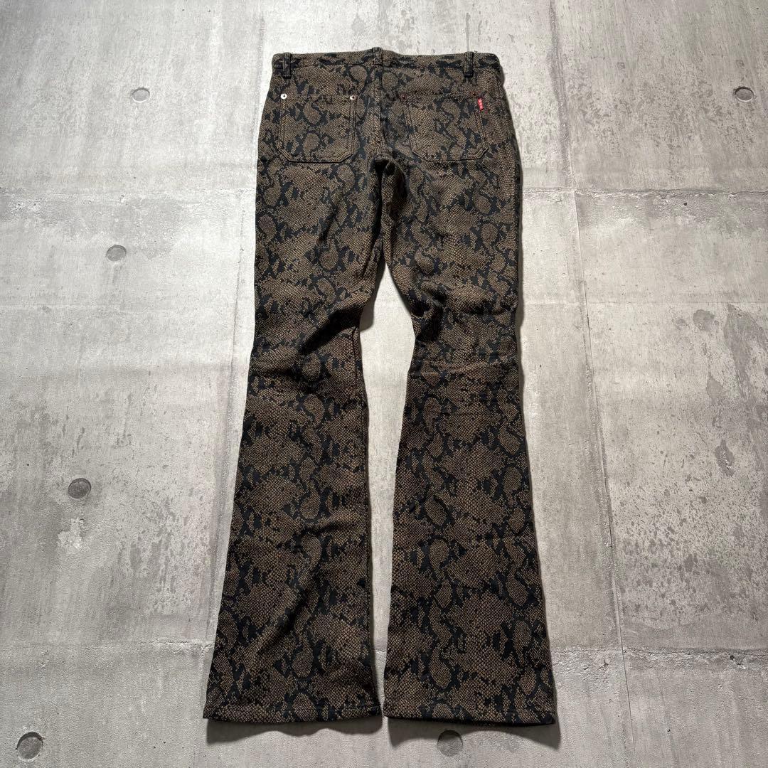 パンツ 00s archive python flare pants y2k punk
