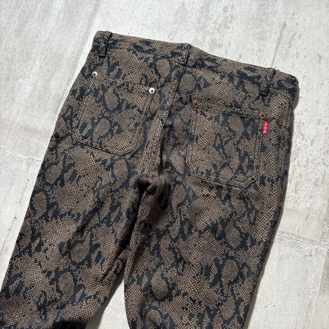 パンツ 00s archive python flare pants y2k punk