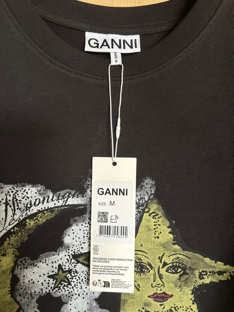 GAMINI 月と星 グラフィックTシャツ　M