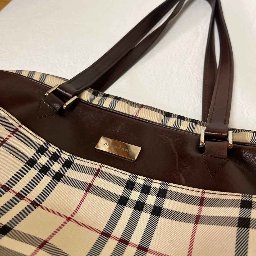 【美品】BURBERRY バーバリー　チェック柄 ボストンバッグ