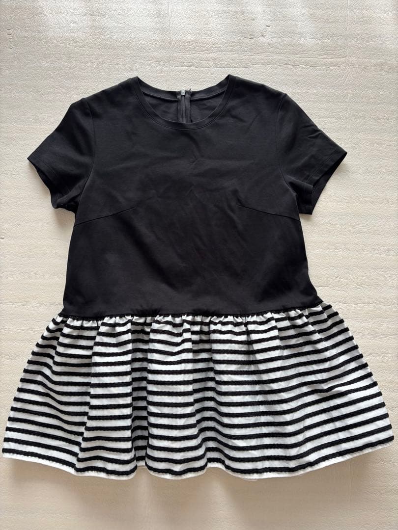 BORDERS at BALCONY ペプラムTシャツ　ブラック36