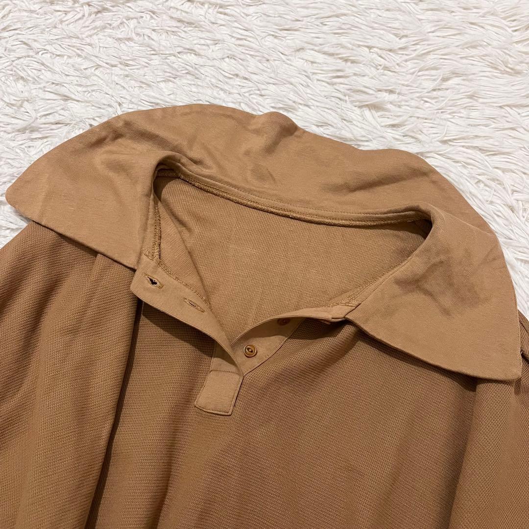 ✨美品✨ネストローブ　コットンサーフニットポロ　カットソー　ブラウン　洗える