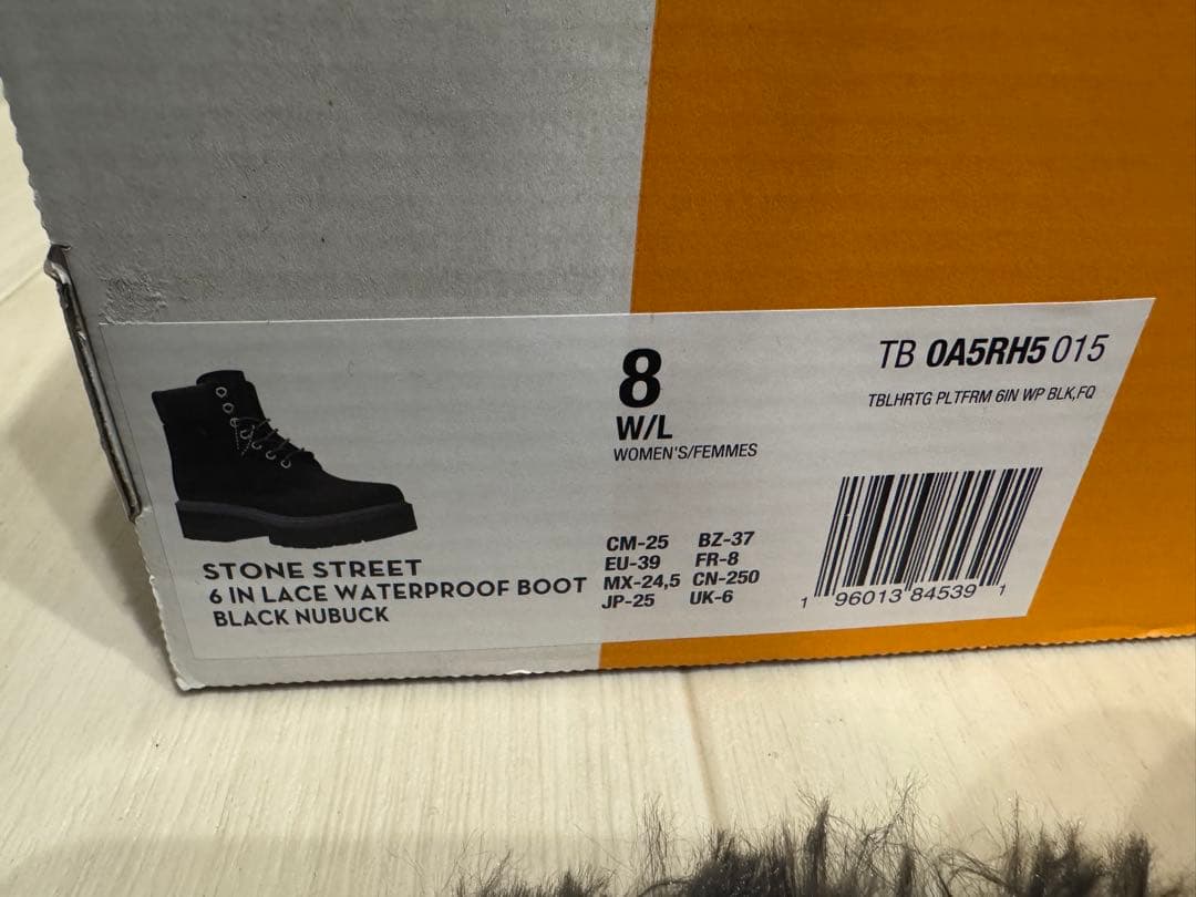 【新品】Timberland 6インチブーツ ブラック 25cm 定番 防水