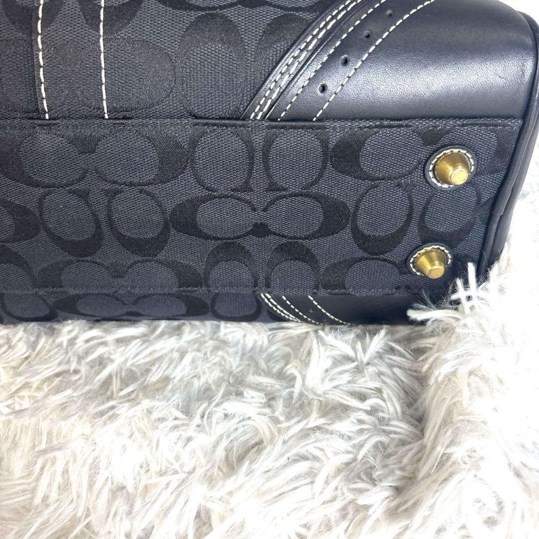 日*4様 COACHコーチ ハンドバッグ ミニボストンバッグ シグネチャー 10