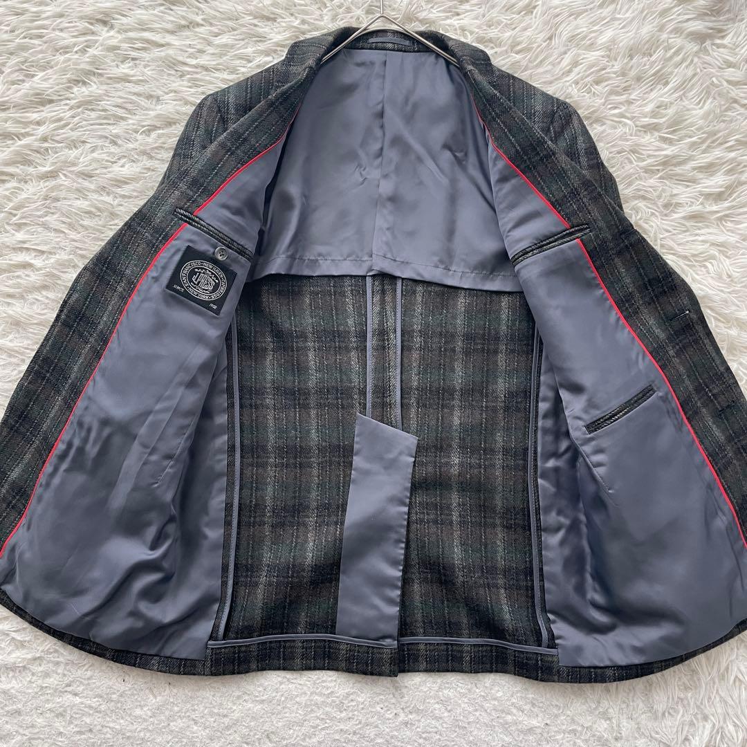 J.PRESS ウール　チェック　段返り　　くるみボタン　テーラード　ジャケット