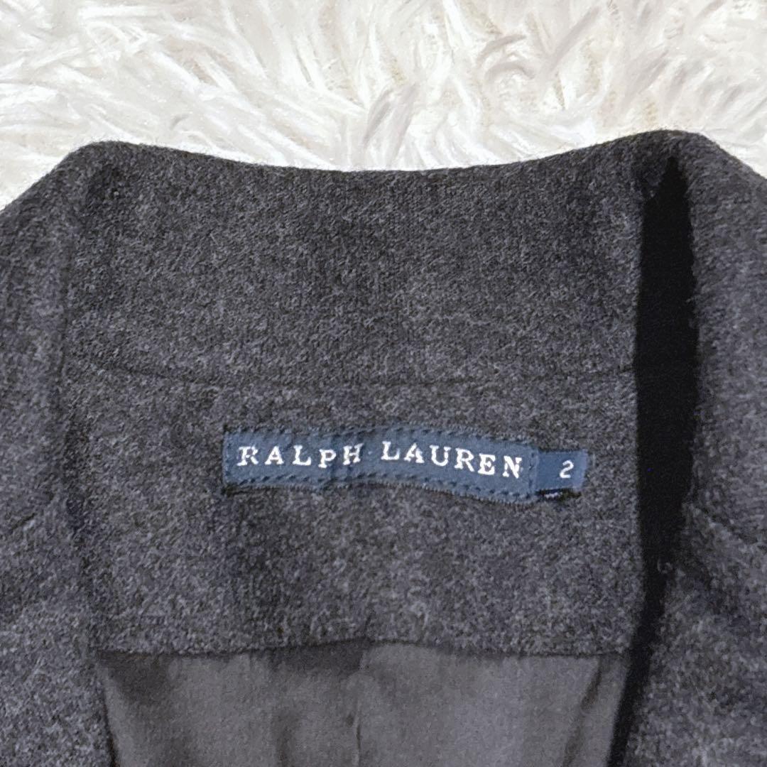 RALPH LAUREN テーラードジャケット ダークグレー　ワッペン　2サイズ