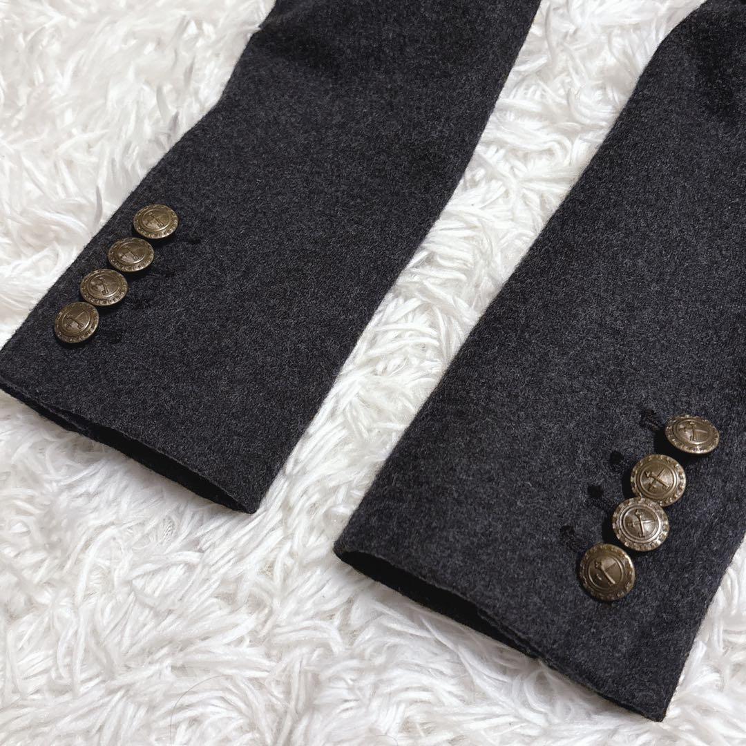 RALPH LAUREN テーラードジャケット ダークグレー　ワッペン　2サイズ